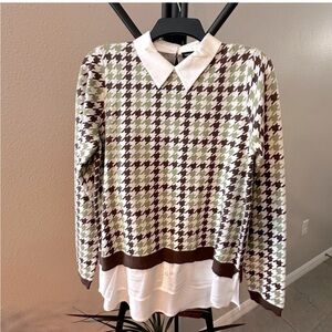 Jones of New York Twofer Layered Look Sweater